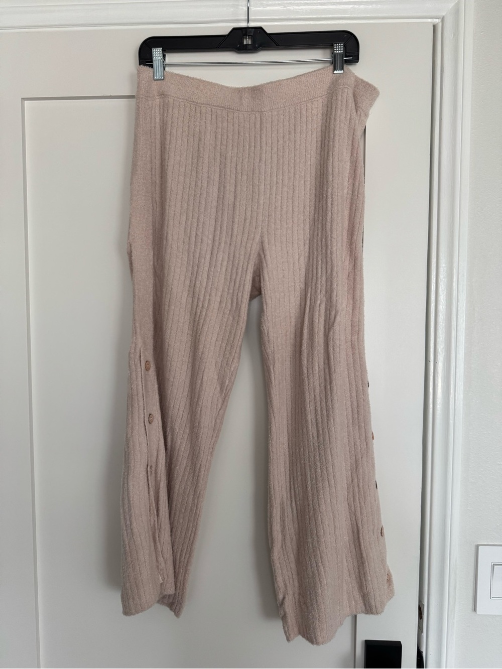 Barefoot Dreams Cozy Chic Cropped Button Pants | NWT | Size L